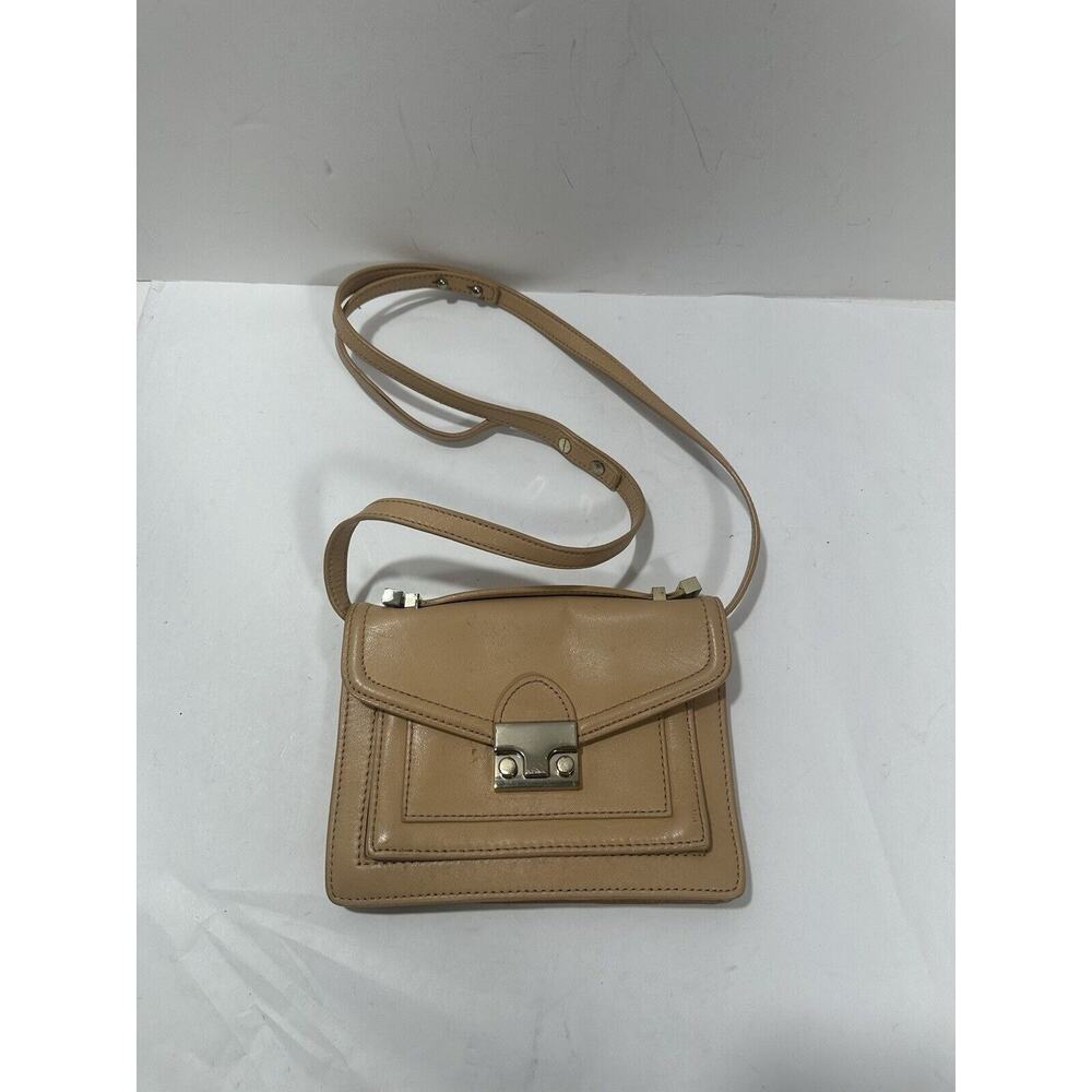 Loeffler Randall Tan Beige Leather Top Handle Flap‎ Crossbody Bag